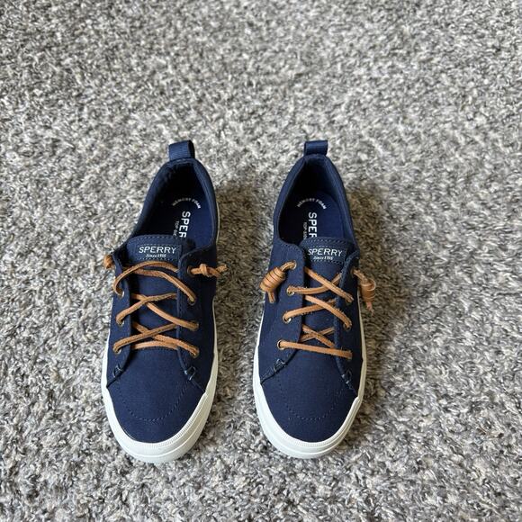 Sperry Womens Crest Vibe Slip On Sneakers Shoe Navy Blue Size US 6 READ - Picture 1 of 7
